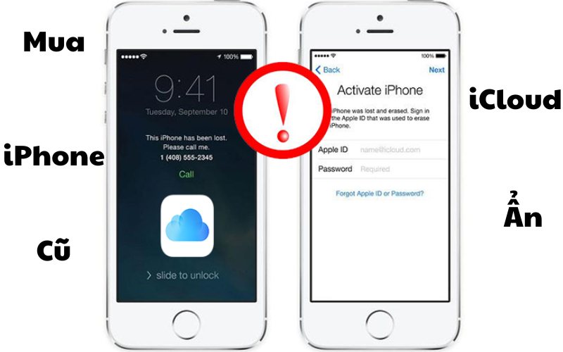 Mua lại iPhone cũ có iCloud ẩn hoặc khóa bảo mật