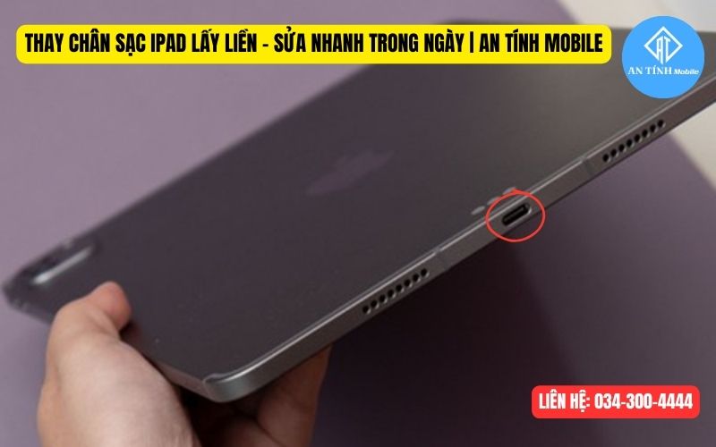 Thay chân sạc iPad lấy liên