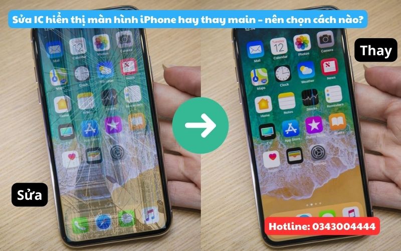 Nên Sửa ic hiển thị màn hình hay thay main mới hoàn toàn?