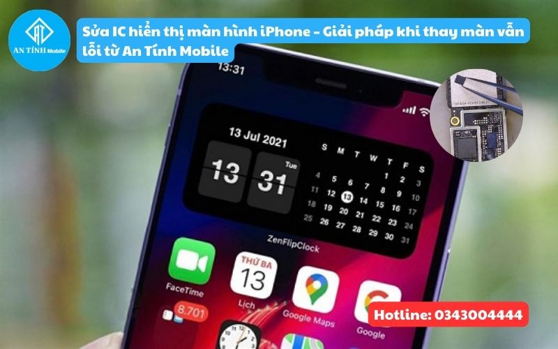 Sửa IC hiển thị màn hình iPhone là gì? Giải pháp thay màn hình vẫn bị lỗi