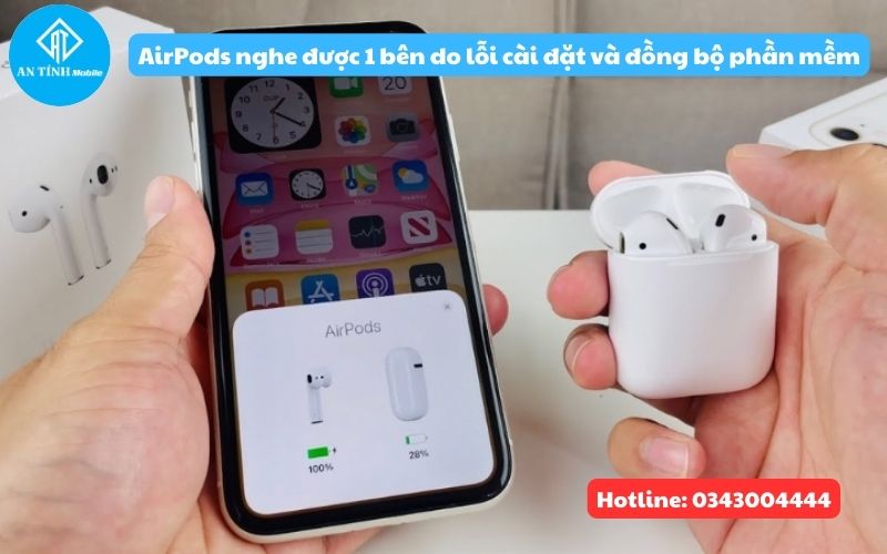 AirPods nghe được 1 bên là lỗi do cài đặt và đồng bộ phần mềm?