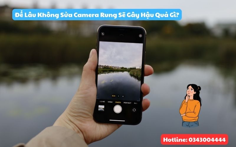 Để camera iPhone bị rung giật không sửa có ảnh hưởng gì đến máy không?