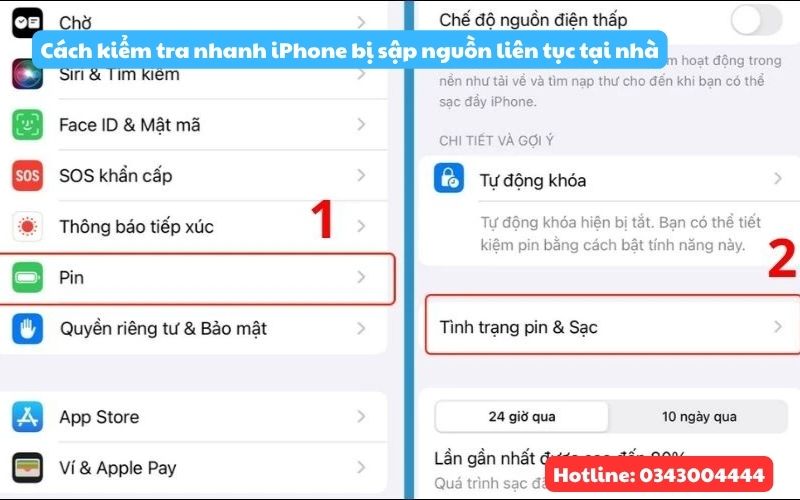 Cách kiểm tra iPhone bị sập nguồn liên tục nhanh tại nhà