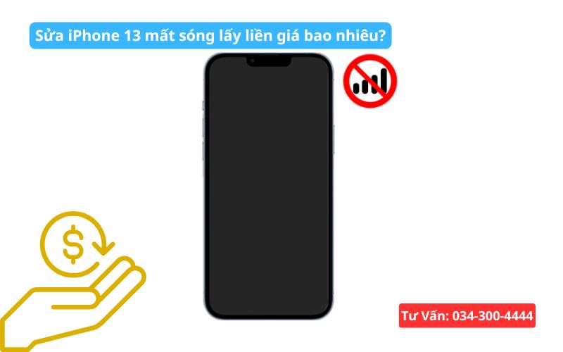 Thời gian sửa iPhone 13 mất sóng
