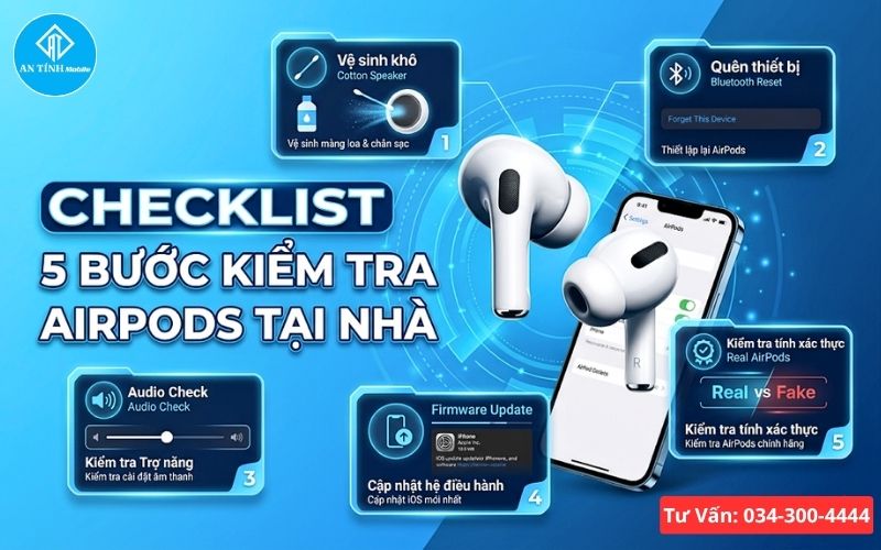 Hướng dẫn kiểm tra lỗi AirPods tại nhà
