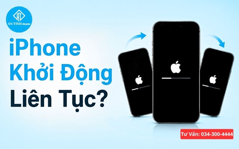 Điện thoại iPhone khởi động liên tục cần chẩn đoán lỗi trước khi restore hoặc sửa chữa