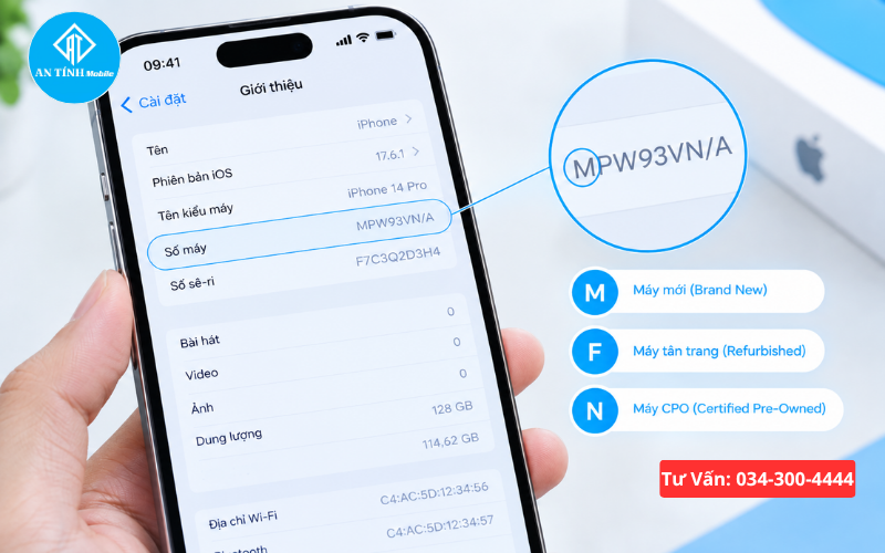 Kiểm tra Model Number trên iPhone CPO trước khi mua