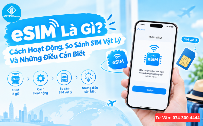 esim-la-gi eSim là gì? Ưu và nhược điểm cách hoạt động từ An Tính Mobile