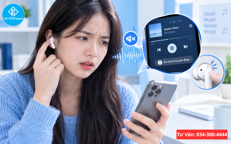 AirPods nghe nhạc tự dừng bất ngờ khi đang sử dụng